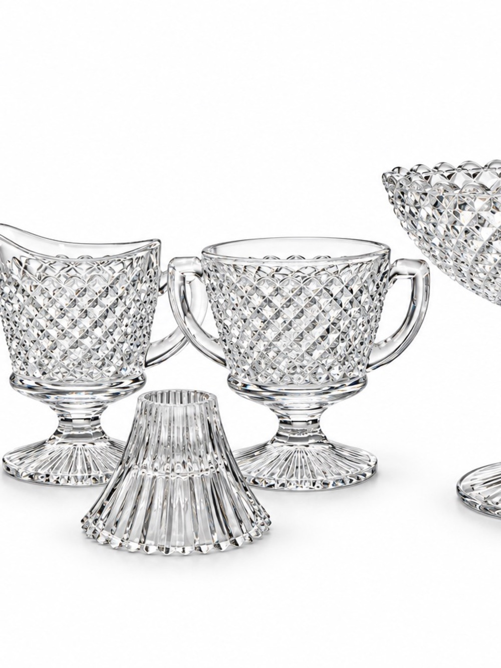 Pressed Glass Serving Set